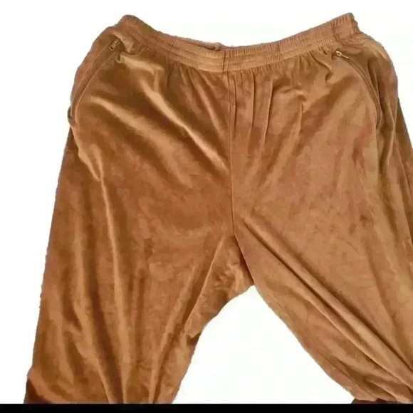 Skims Womens Plus Size Velour Wide Leg Straight Leg Pant in Sienna 4XL - Picture 7 of 14